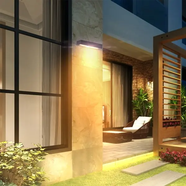 Applique LED a carica solare 800 lumen, con rilevatore di movimento. Mattone