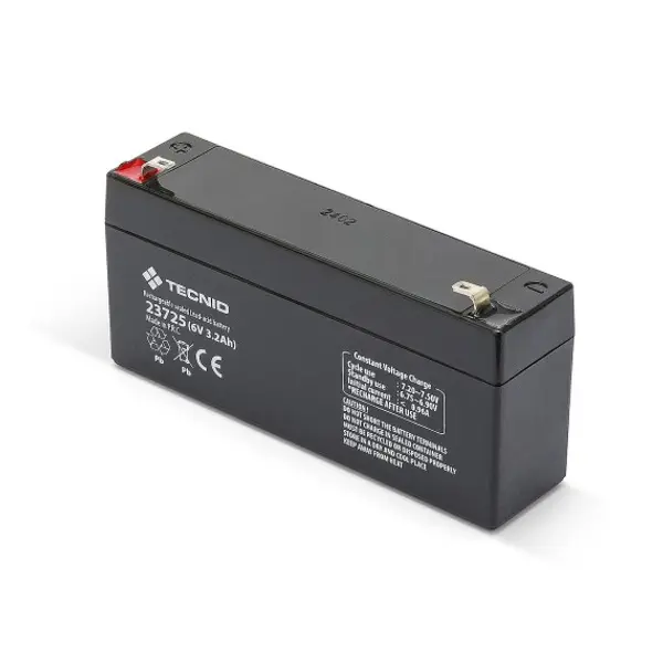 Batteria ricaricabile al piombo 6V 3,2Ah connettori faston
