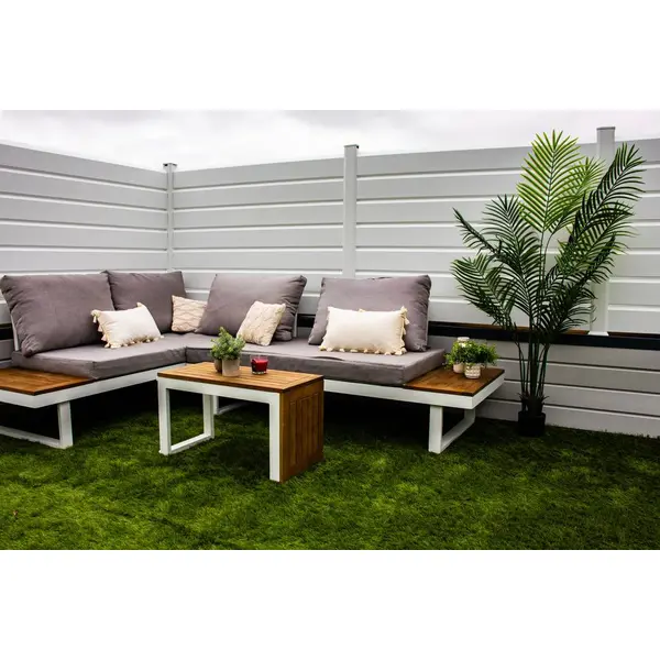 Kit cloture - Lame 16cm - PVC Blanc - LG: 6m x H: 1m13 - Closea