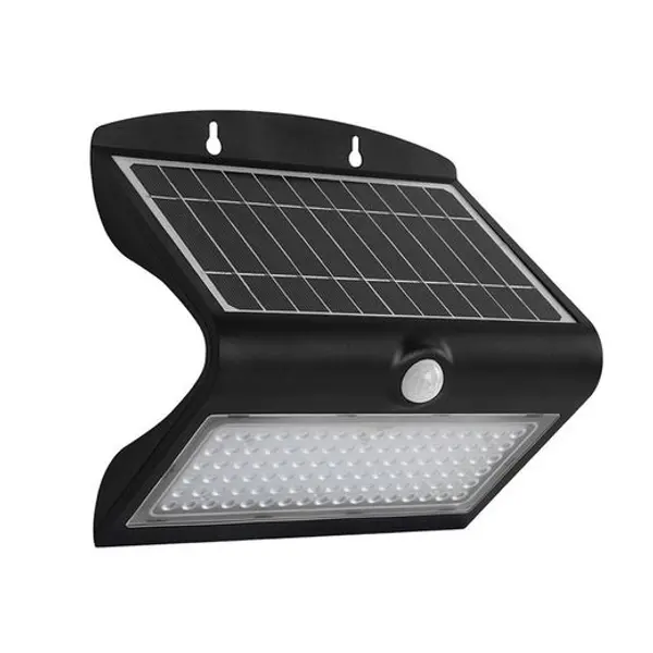 Aplique Solar Led 8w 6000k Ip65 Negro