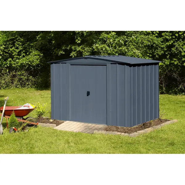 Abri de stockage métal gris ARROW 4,98 m² - 244 x 187 x 185 cm