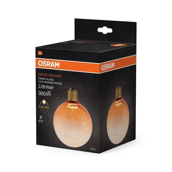 Ampoule led décorative globe E27, 300lm , orange, OSRAM - OSRAM