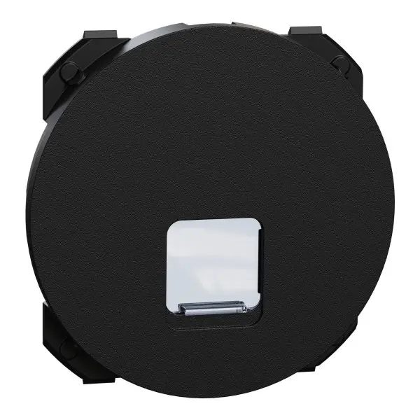 Enjoliveur seul - pour prise RJ45 Odace Noir onyx - Schneider Electric - S949470