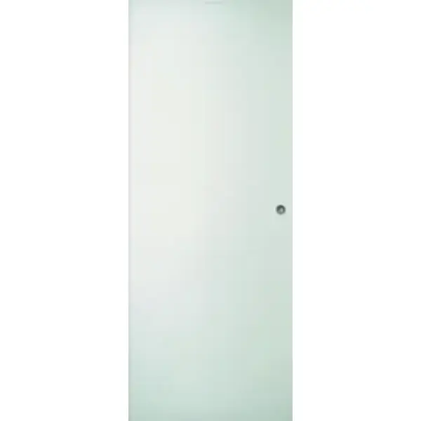 Porte prépeinte Plane coulissante - chant droit - alvéolaire - 2040 x 930 mm - avec rainure basse - avec Mortaise - entaillage cuvette et tire doigt