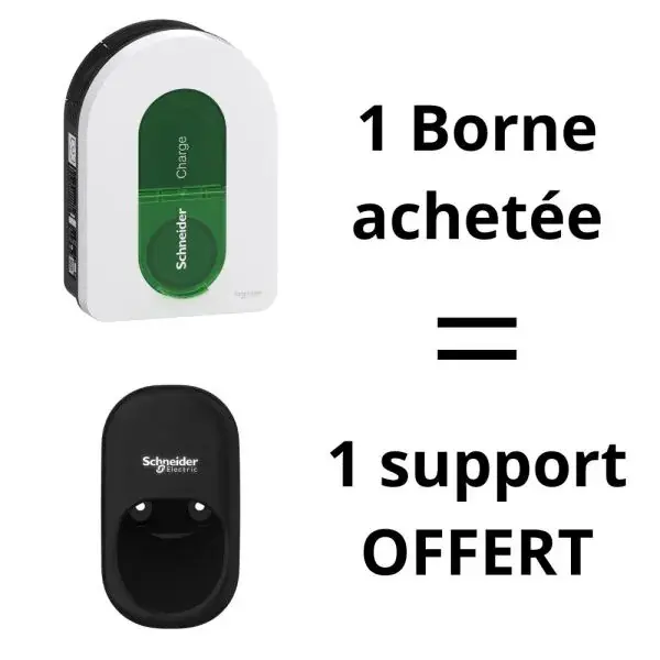 Offre Pack Borne de recharge EVH5A22N400F + support de câble Charge Pro offert - Schneider Electric - PACK-VE-SUPP