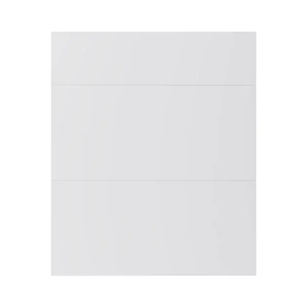 Façade 1 tiroir + 2 casseroliers "Artemisia" blanc moulure l.59,7 x h.71,5 cm