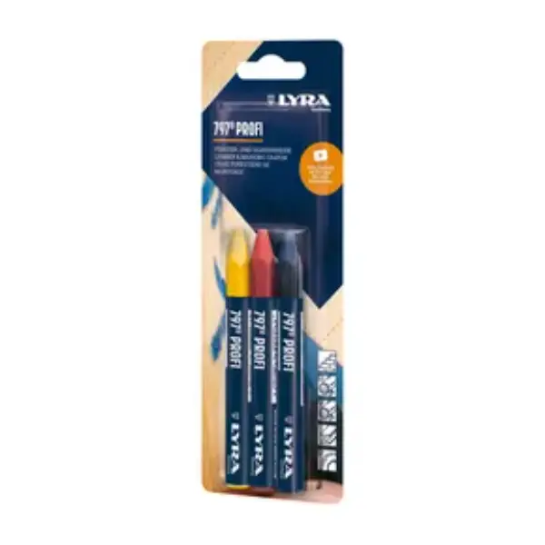 CRAIE FORESTIERE 11CM-Ø11 ROUGE/JAUNE/BLEUE