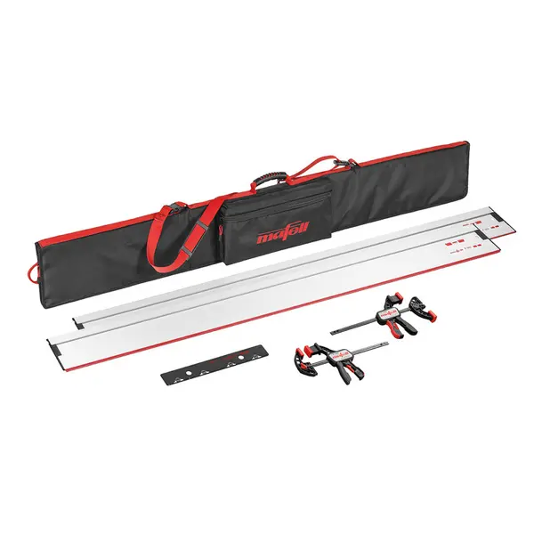 MAFELL Lot de 2 rails de guidage F160 avec housse de transport et serre-joint – 209591