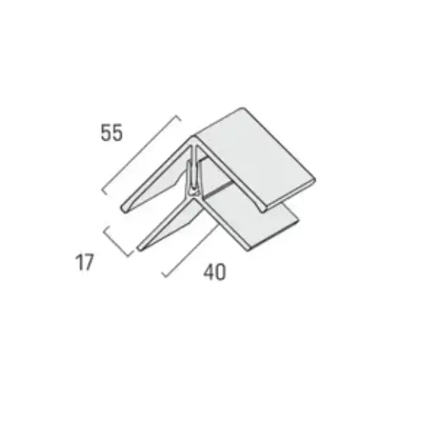 Profil d'angle extérieur / intérieur clipsable FS-222 - 3 ml - mastic