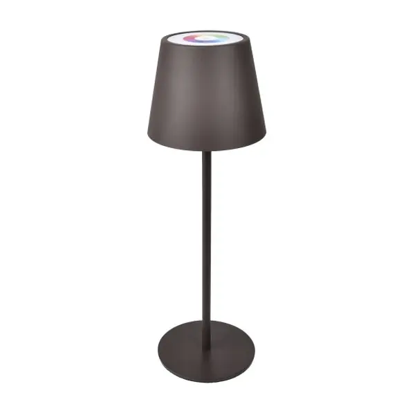 JOSEPHINE 2: Lampada da tavolo LED touch ricaricabile Bianco + RGB. Interno / esterno. 35cm. Corten
