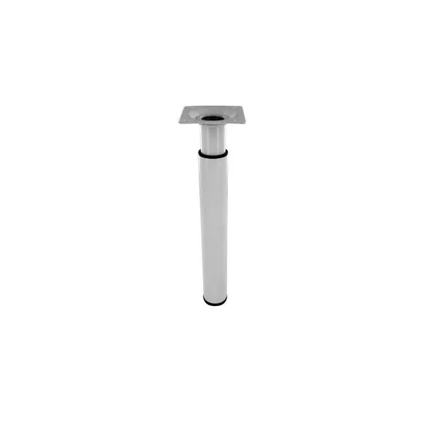 Pied De Meuble Cylindrique Réglable Acier Epoxy Blanc - Cime