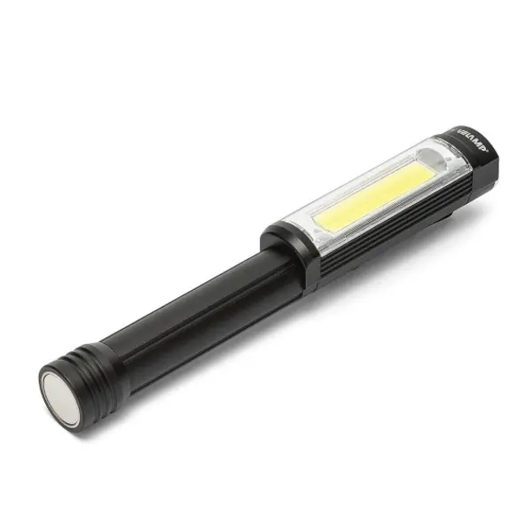 BIG DADDY: Torcia in alluminio COB 3W + flash rosso. Magnete