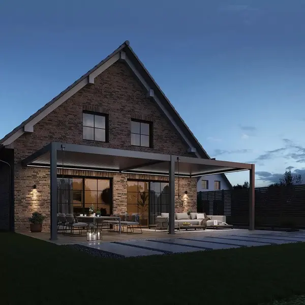 Kit LED pour pergola bioclimatique adossée 4 x 8 m - éclairage RVB avec télécommande - Ombréa