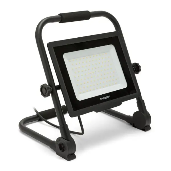 WAINGRO 100W: Proiettore LED SMD 100W da lavoro con staffa a terra e cavo 3m