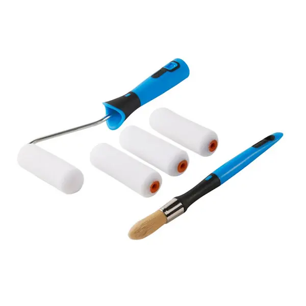 Lot de 5 pieces rouleau et pinceau
