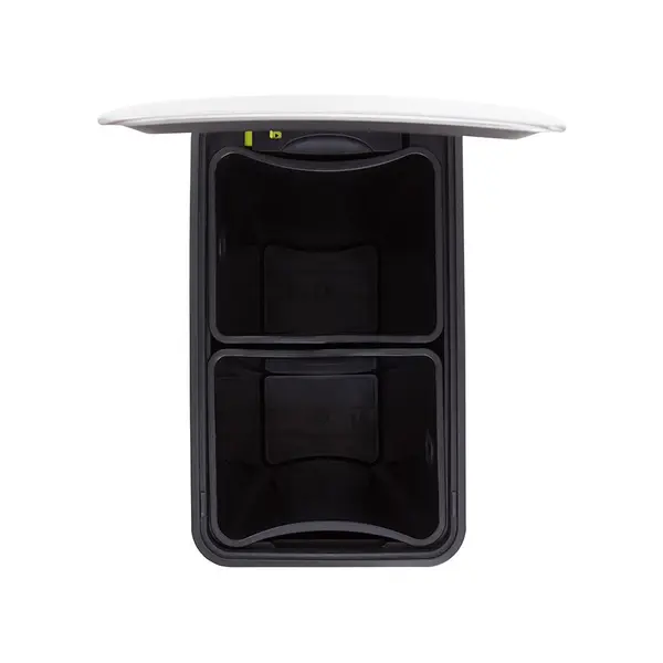 Poubelle de tri à pédale HAILO Profil - 2 bacs 20 Litres - 66 x 48 x 28 cm - HAILO