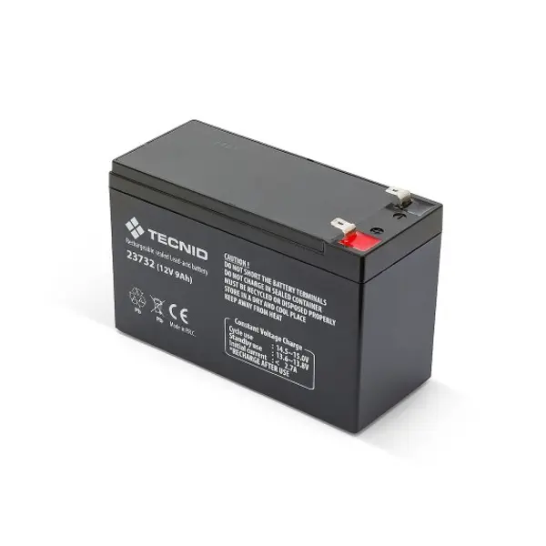 Batteria Ricaricabile Piombo, Attacchi Faston, 12V 9Ah