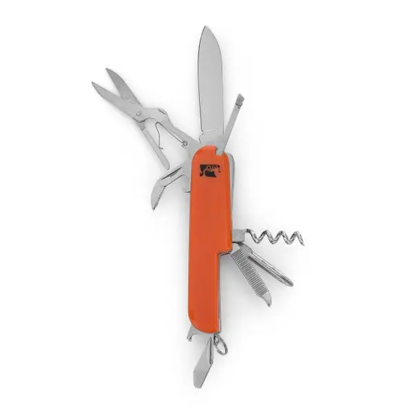 Coltello multiuso tascabile 10 in 1. Arancione