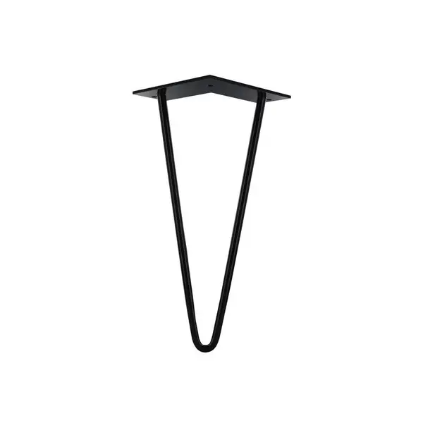 Pied Table Basse Design H. 300mm - Acier Époxy Noir - Cime