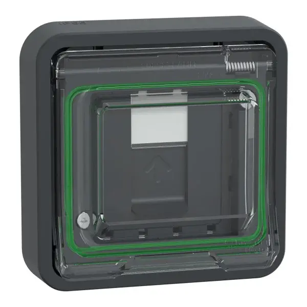 Prise RJ45 Catégorie 6A blindée S/FTP IP55 IK07 Anthracite - Mureva Styl - Schneider Electric - MUR35038