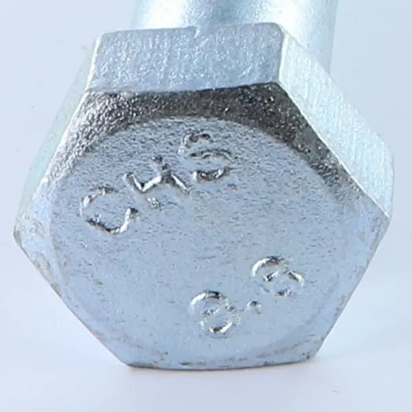 1 x Corps de boulon filetage partiel Tête hexagonale TH M20X320 Classe 8.8 Acier zingué
