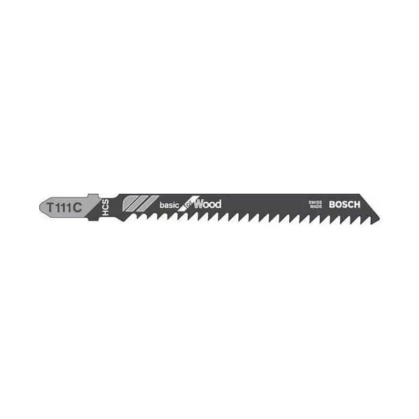 BOSCH 5 lames de scie sauteuse bois T111C 2608630033