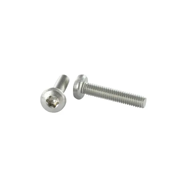 1 x Vis métaux tête cylindrique bombée large TORX T10 M3X4 Inox A4 microvis