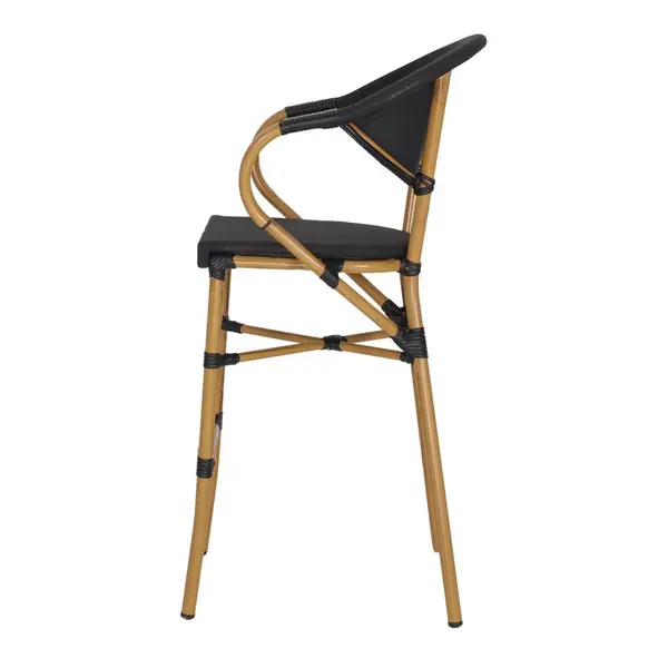 Tabouret haut d’extérieur avec un style bistrot - modèle 083 - noir - MWlab