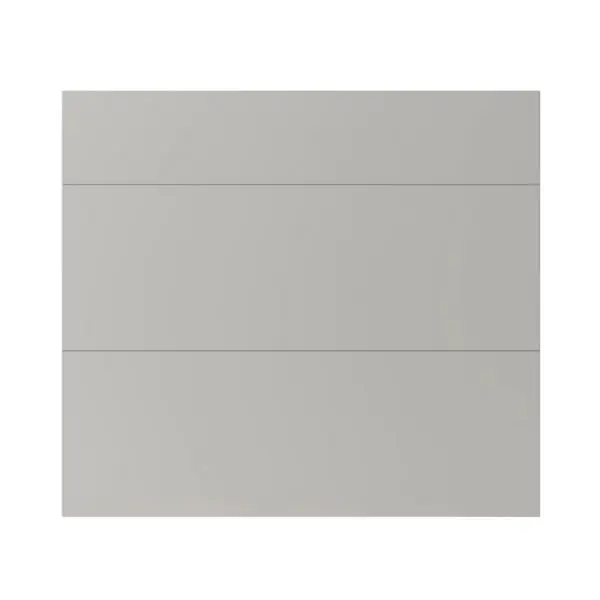 Façade 1 tiroir + 2 casseroliers "Stevia" gris mat l.79,7 x h.71,5 cm