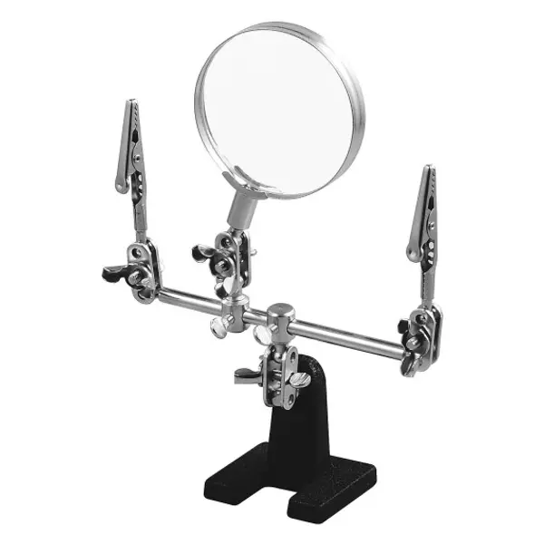 C-3PO: Lente di ingrandimento con supporto e clip orientabili
