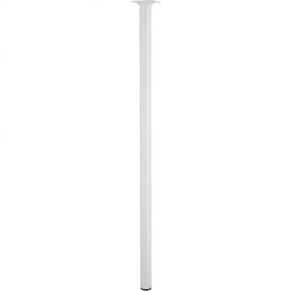 Pied de table cylindrique fixe acier époxy blanc, 80 cm - HETTICH