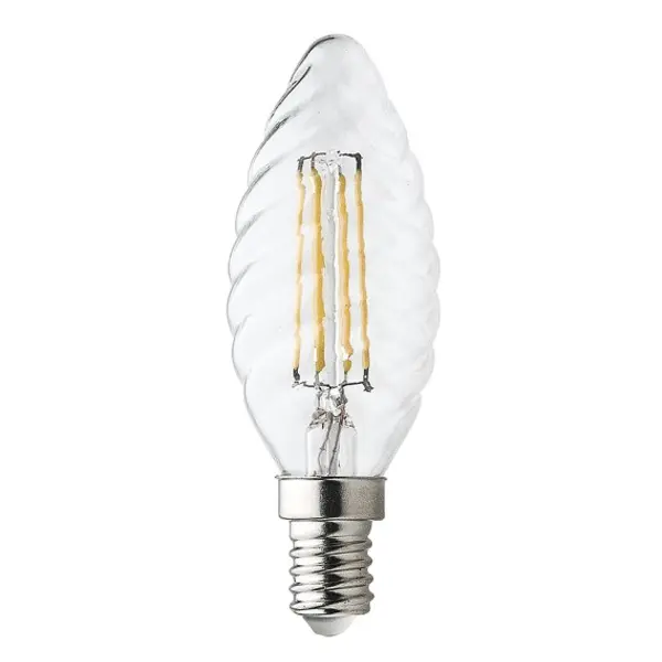 Lampadina LED a filamento, "Tortiglione" C35, 6W/806lm, base E14, 4000K