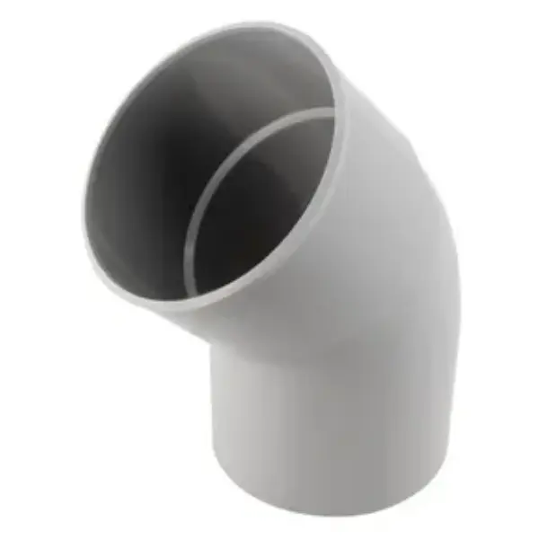 Coude de gouttière PVC Mâle/Femelle - blanc - Ø 100 - 45° - T33