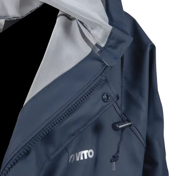 Ensemble de pluie Bleu - Taille M - PU/PVC - Imperméable capuche réglable - Cat.I. - VITO
