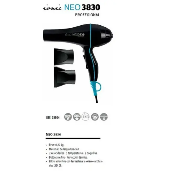 Secador Prof. Ionic Neo-3830 2000W 3904