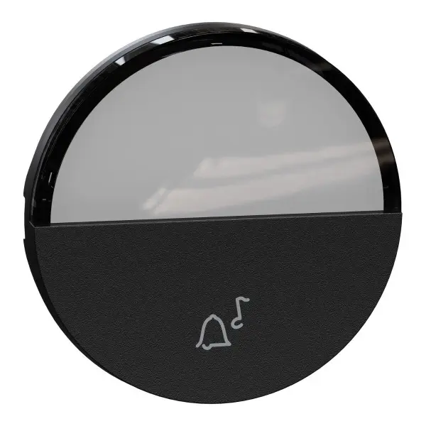 Enjoliveur seul pour bouton poussoir porte - étiquette Odace Noir onyx - Schneider Electric - S949245