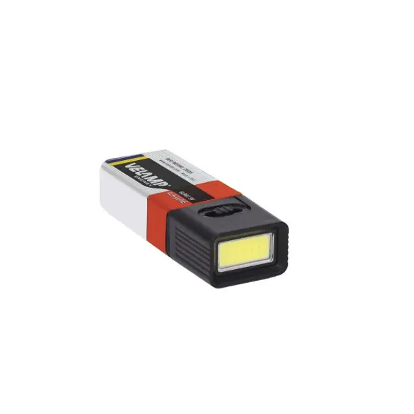 SNICKER: torcia LED COB 50 lumen con pila 9V