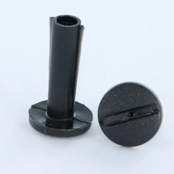 1 x Vis relieur M4X12 Diamètre Tube 5 nylon noir 2 pièces Mâle femelle