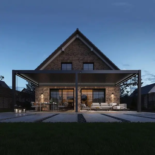 Kit LED pour pergola bioclimatique adossée 4 x 8 m - éclairage RVB avec télécommande - Ombréa