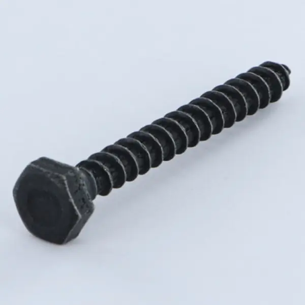 1 x Tirefonds 6X50 Acier zingué nickel noir renforcE - Haute tenue à la corrosion