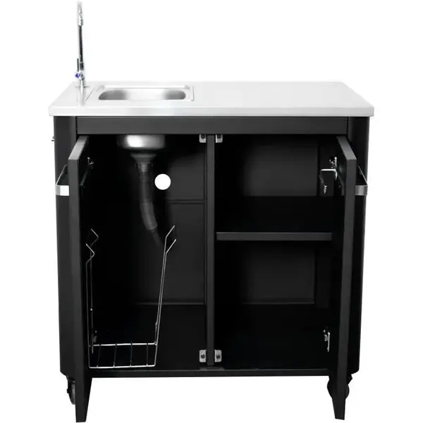 Module évier cuisine extérieure 90 cm - plan de travail inox - robinet inclus - Cozze