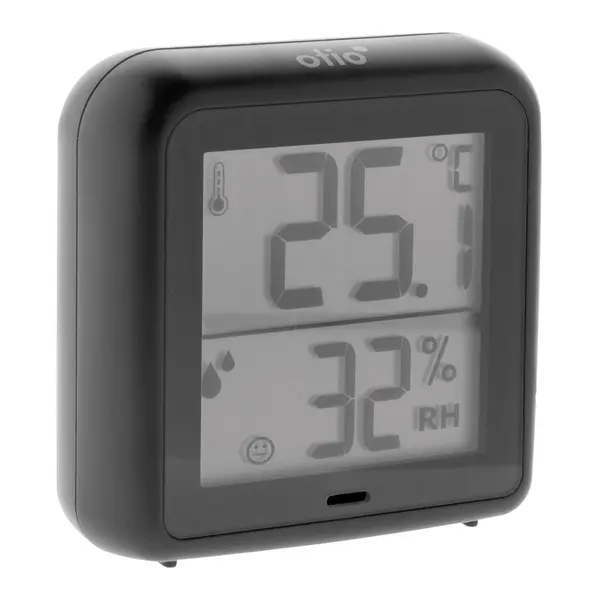 Thermomètre Hygromètre OTIO haute précision gris anthracite - OTIO