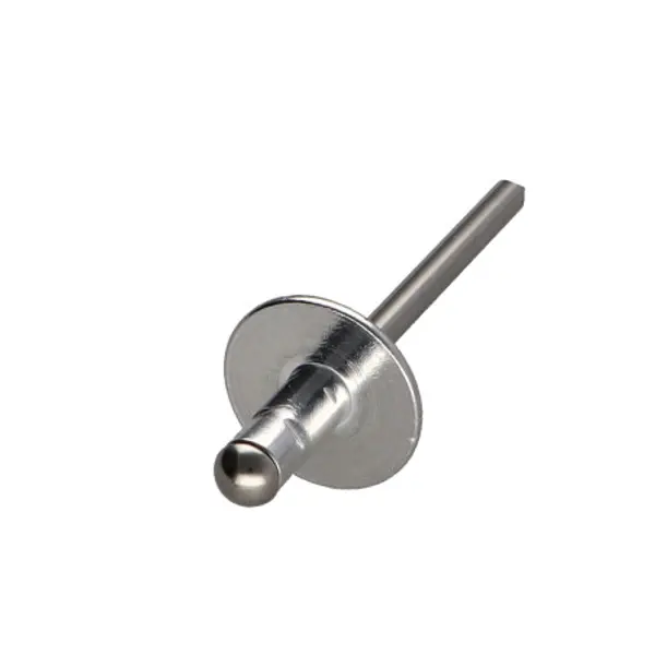 1 x Rivet Corps Aluminium / Tige inox Tête plate 3.2X11 RAL9005 noir foncé POL
