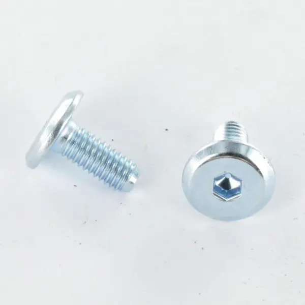 1 x Vis métaux tête plate Clé de 4 HC4 M6X25 Acier zingué
