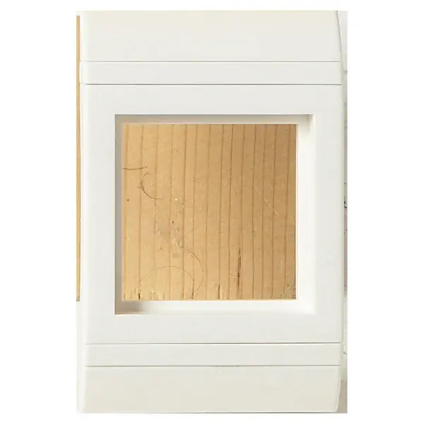 Adaptateur d'appareillage blanc 45 x45 (Mosaic) sur moulure 40x90 mm