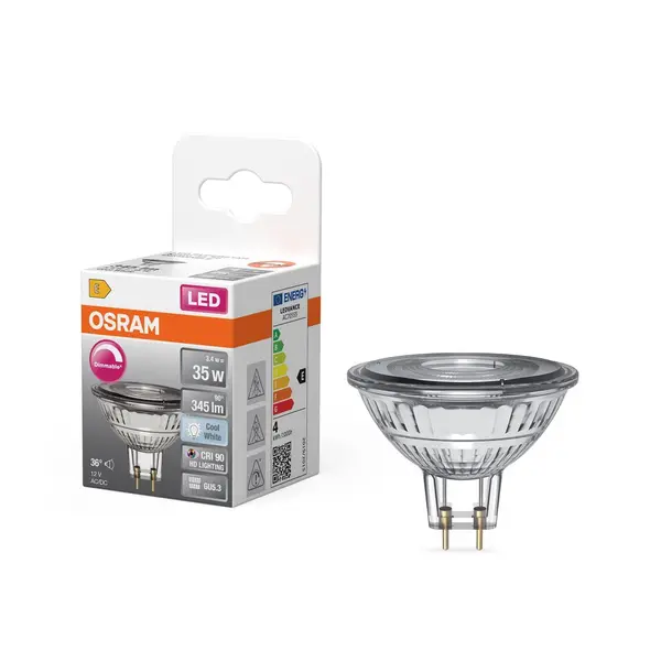 Ampoule led classique, réflecteur GU5.3, 345lm , blanc neutre, dimmable, OS - OSRAM