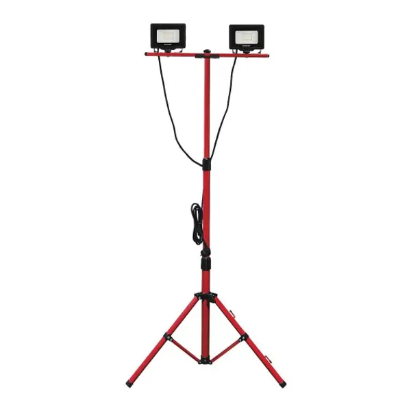 TWIN HEAD: Luce da lavoro LED 2 x 20W SMD + treppiede