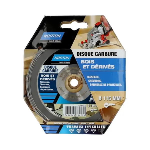 Disque intensif de meuleuse pour bois, Diam.115 mm - NORTON