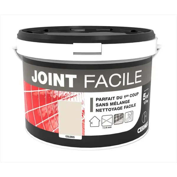 Joint pâte tout type de carrelage et mosaïque, ivoire, 5m² - CERMIX
