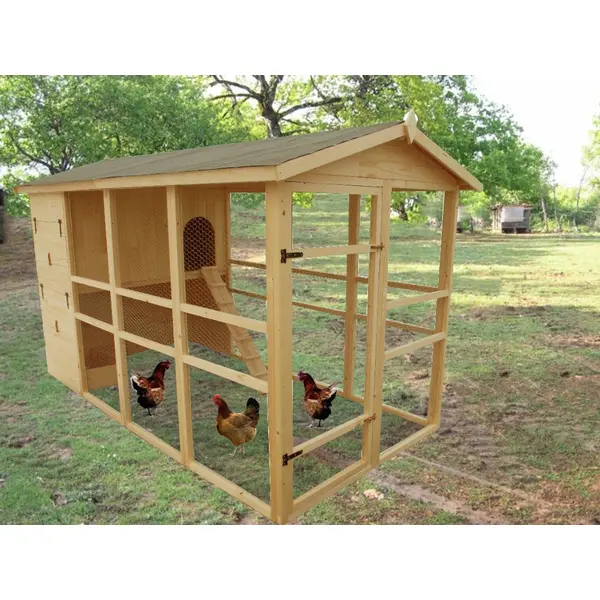 Poulailler - PO1632 HABRITA - 6,09 m² - Idéal pour 8 à 12 poules - HABRITA